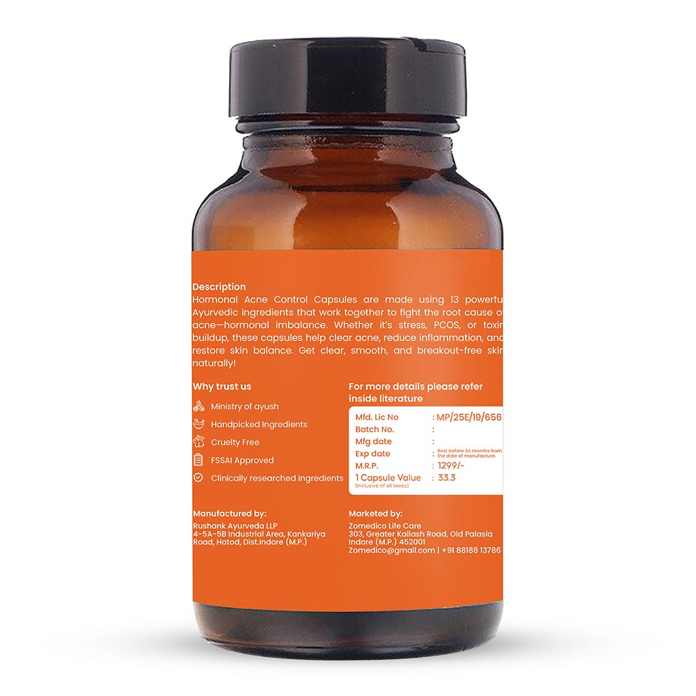 3 - WOMENSES Hormonal Acne Control,  60 capsules 