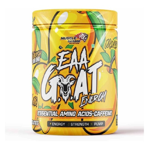 1 - Muscle Garage EAA Goat Energy,  Mango  0.88 lb  30 Servings 