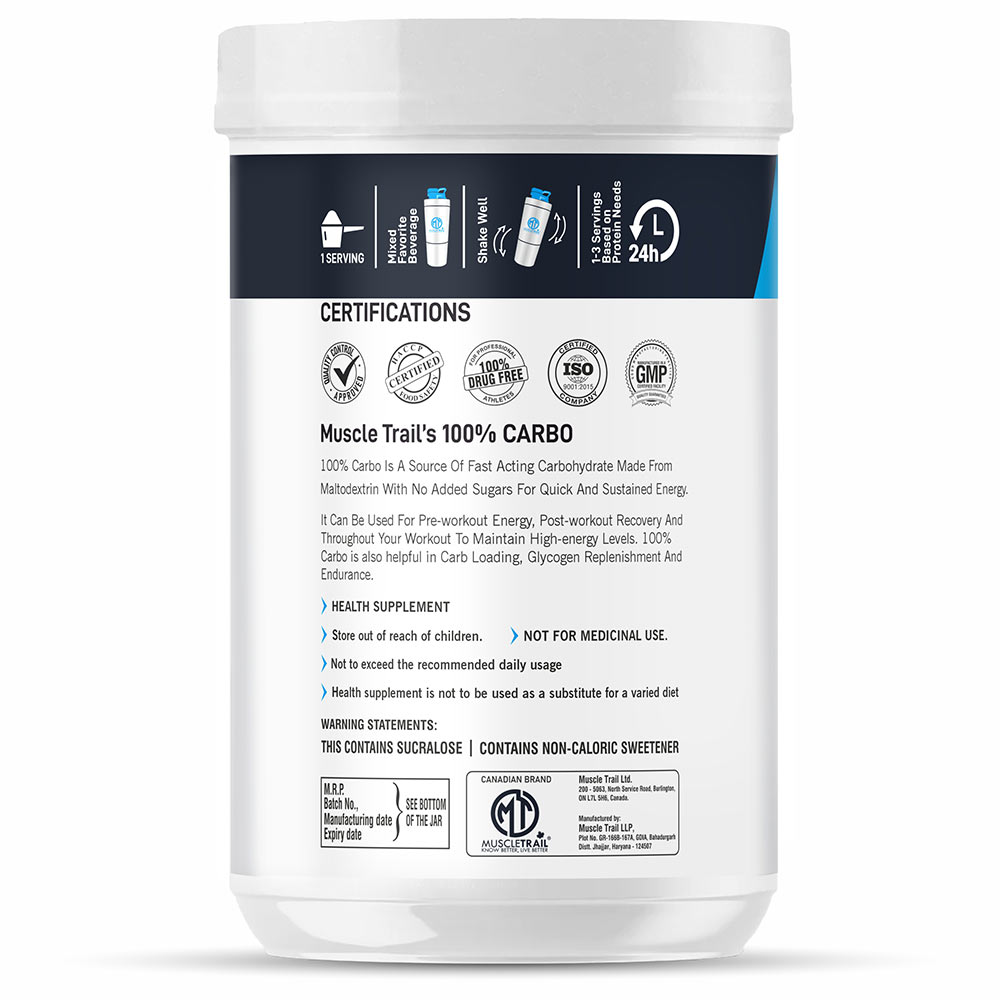 4 - Muscle Trail 100% Carbo,  1.98 lb  Chocolate 