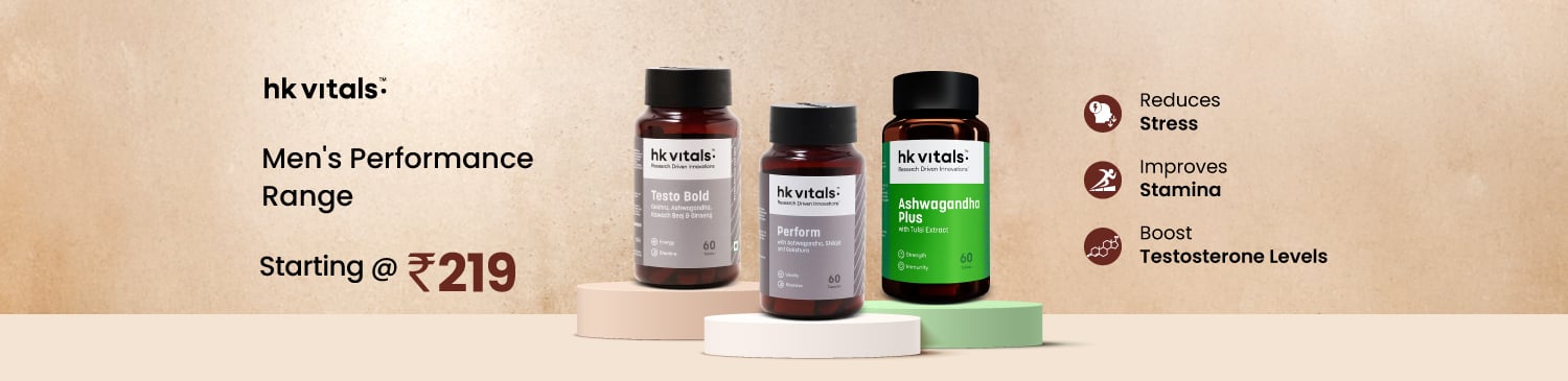 HK Men Performance Range Ashwagandha, HK Perform & Testo Bold | Starting @ 219