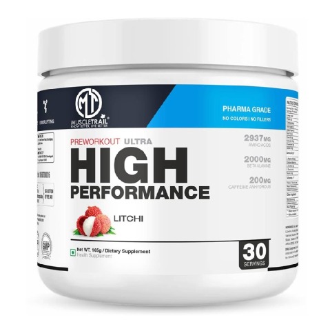 1 - Muscle Trail Pre-Workout Ultra High-Performance,  0.36 lb  Litchi 