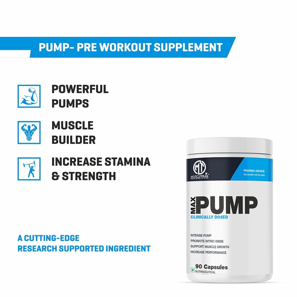 6 - Muscle Trail Max Pump,  90 capsules  Unflavoured 