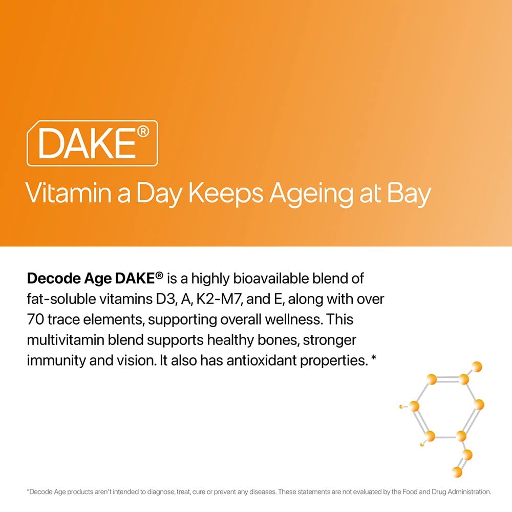 7 - Decode Age Dake Vitashine Vitamin D3, K2 (MK7), A & E,  30 veggie capsule(s)  Unflavoured - 600 IU 