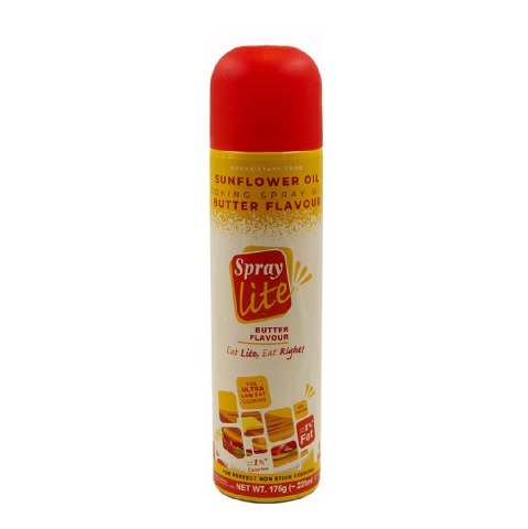 1 - Spray lite Cooking Spray Sunflower Oil Butter,  175 g 
