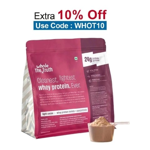 The Whole Truth Whey Protein,  2.2 lb  Light Cocoa 