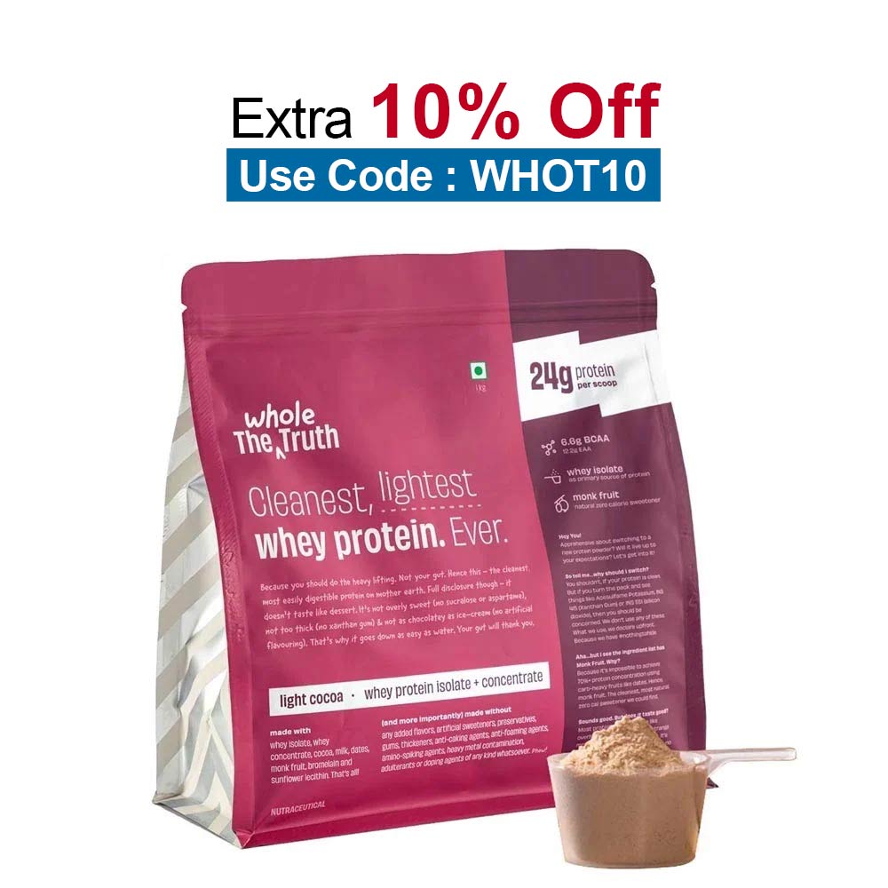 The Whole Truth Whey Protein,  2.2 lb  Light Cocoa 