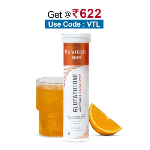 HealthKart HK Vitals Glutathione Effervescent, Orange 15 tablet(s)
