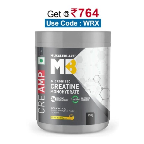 MuscleBlaze Creatine Monohydrate CreAMP,  Citrus Blast  0.55 lb 