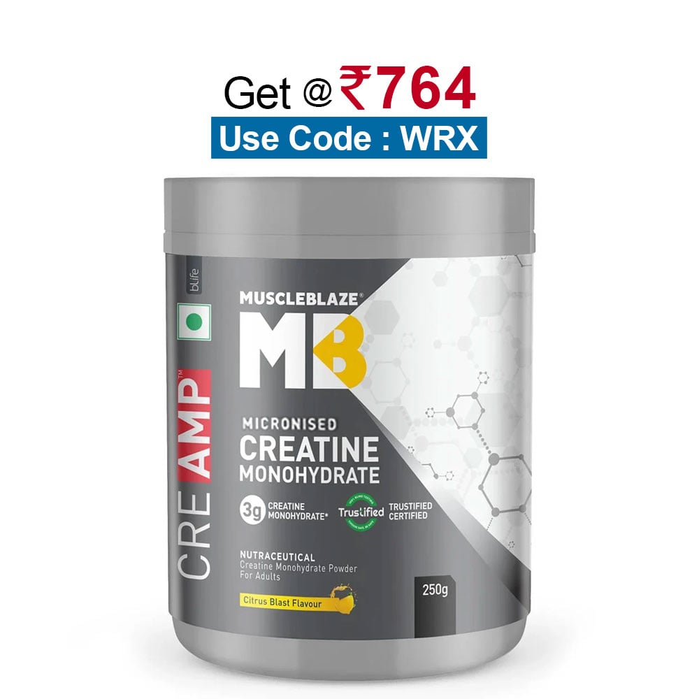 MuscleBlaze Creatine Monohydrate CreAMP,  Citrus Blast  0.55 lb 