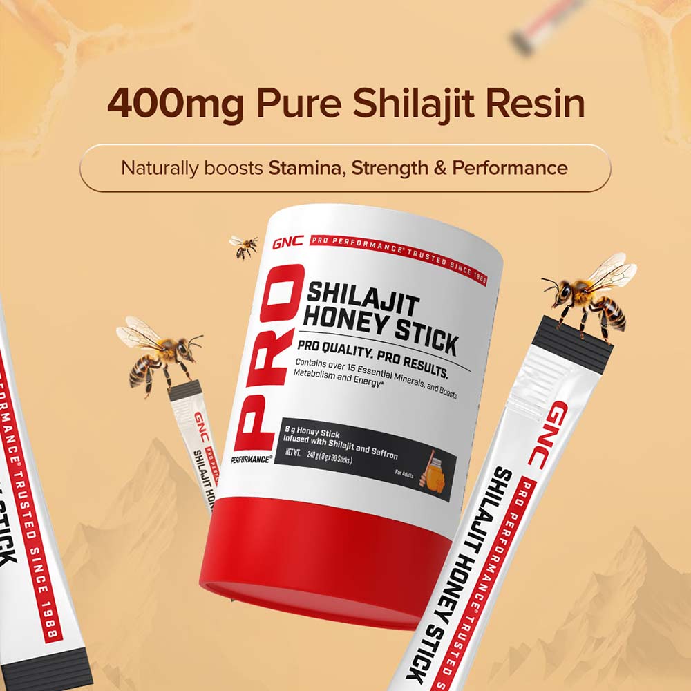 11 - GNC Pro Performance Shilajit Honey Stick,  10 sachets/pack 
