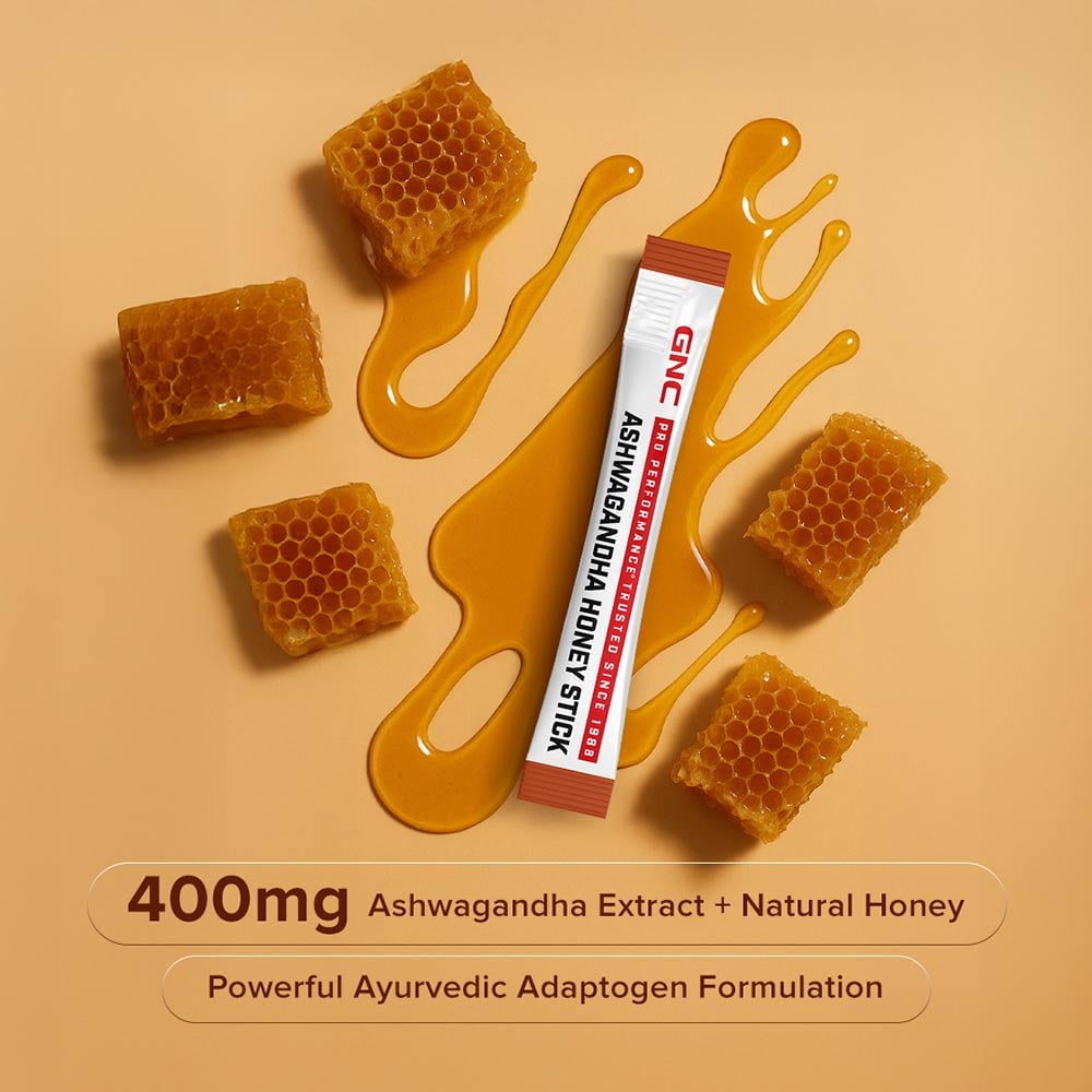 12 - GNC Pro Performance Ashwagandha Honey Stick,  10 sachets/pack 