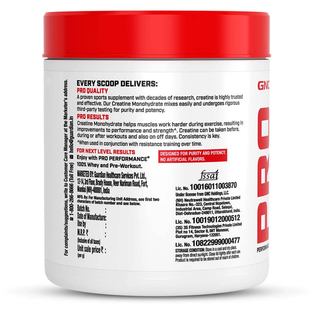 10 - GNC Pro Performance Pure Micronized Creatine Monohydrate,  Lemon  0.55 lb 