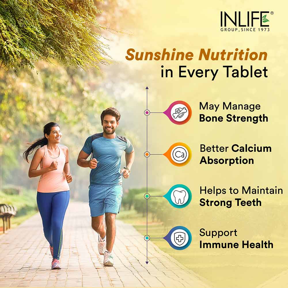 5 - INLIFE Plant Based Vitamin D3 (600 IU) +  K2 (MK7),  60 tablet(s)  Unflavoured 