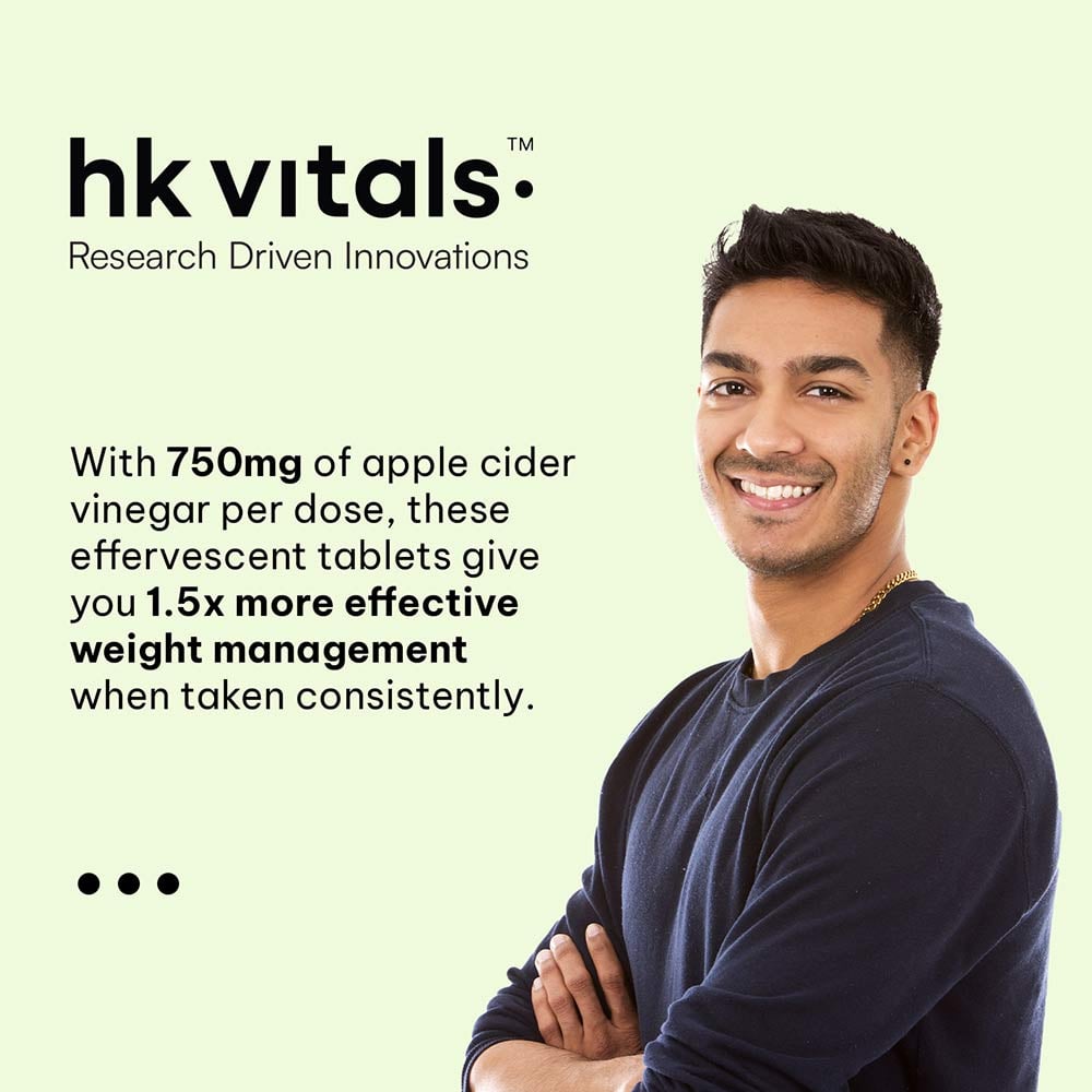 2 - HealthKart HK Vitals ACV 750 mg Effervescent, 15 tablet(s) Green Apple