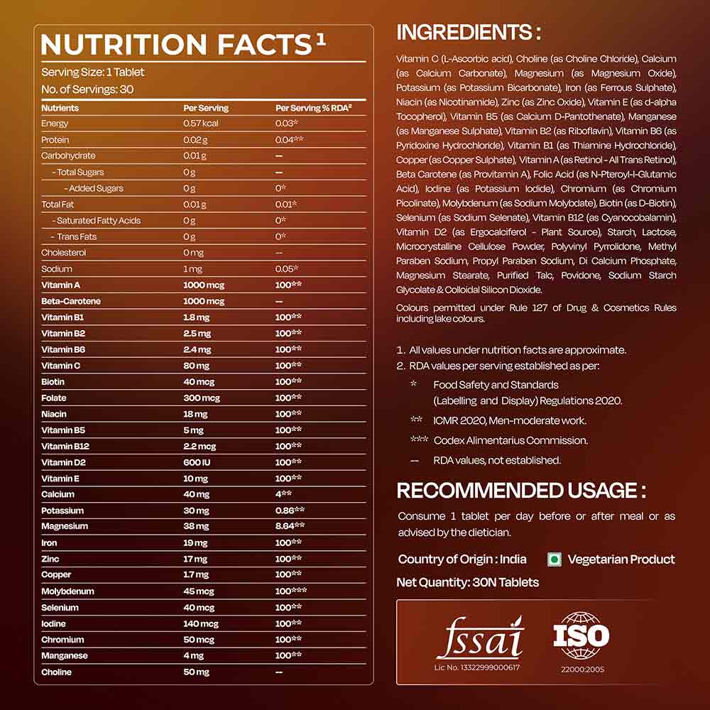 6 - Nutrabay Pro Active Multivitamin Men,  30 tablet(s)  Unflavoured 