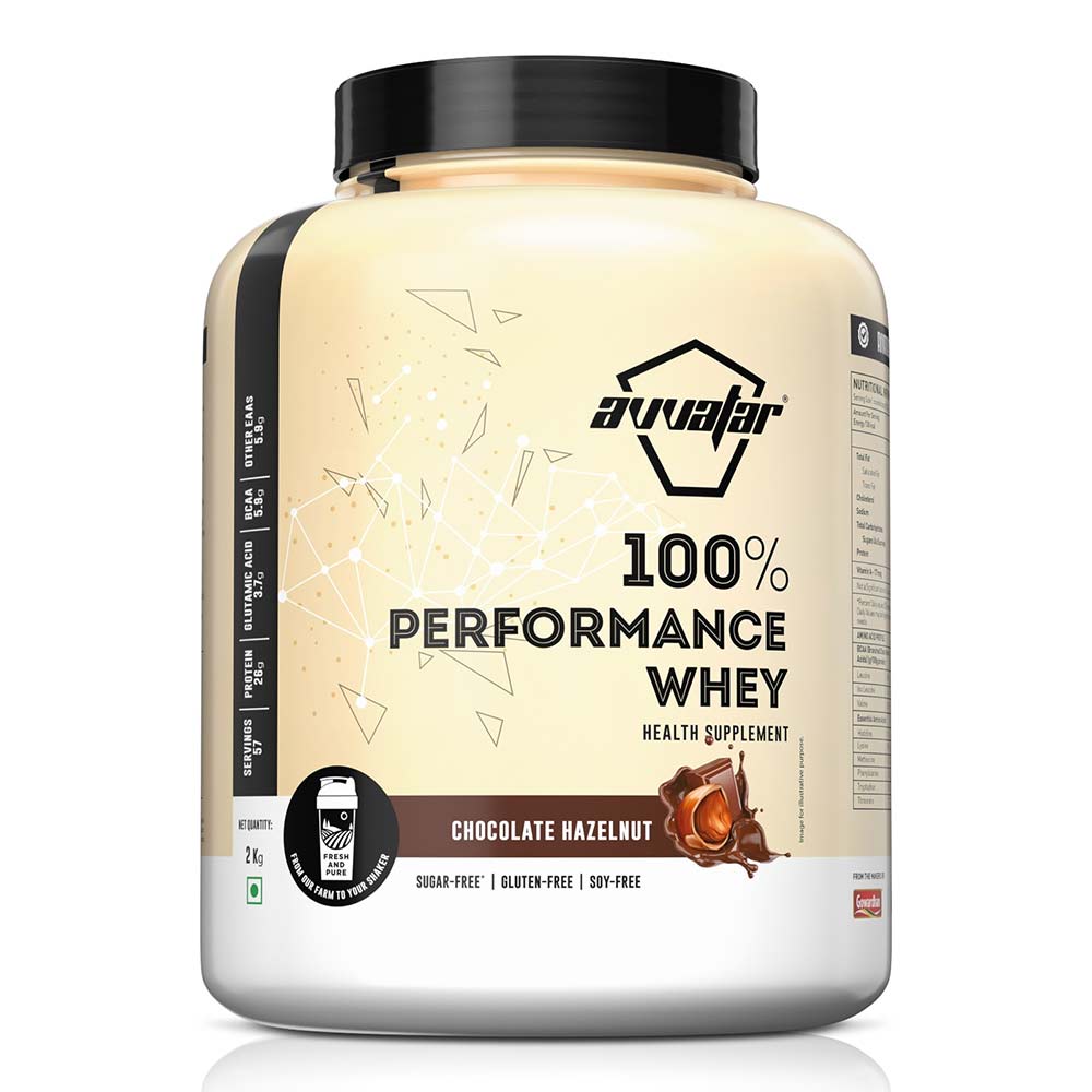 1 - Avvatar 100% Performance Whey,  4.4 lb  Chocolate Hazulnut 