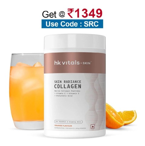 HealthKart HK Vitals Skin Radiance Collagen, 400 g Orange