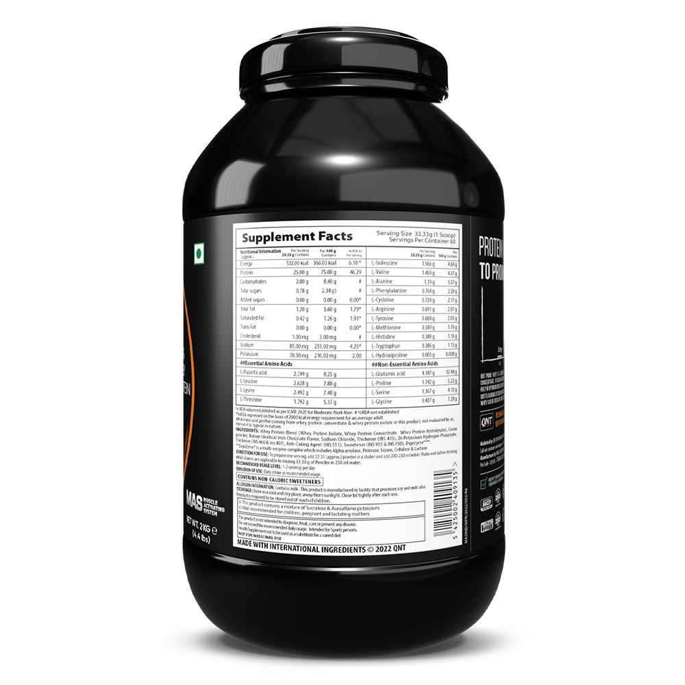 3 - QNT Prime Whey,  4.4 lb  Irish Chocolate 