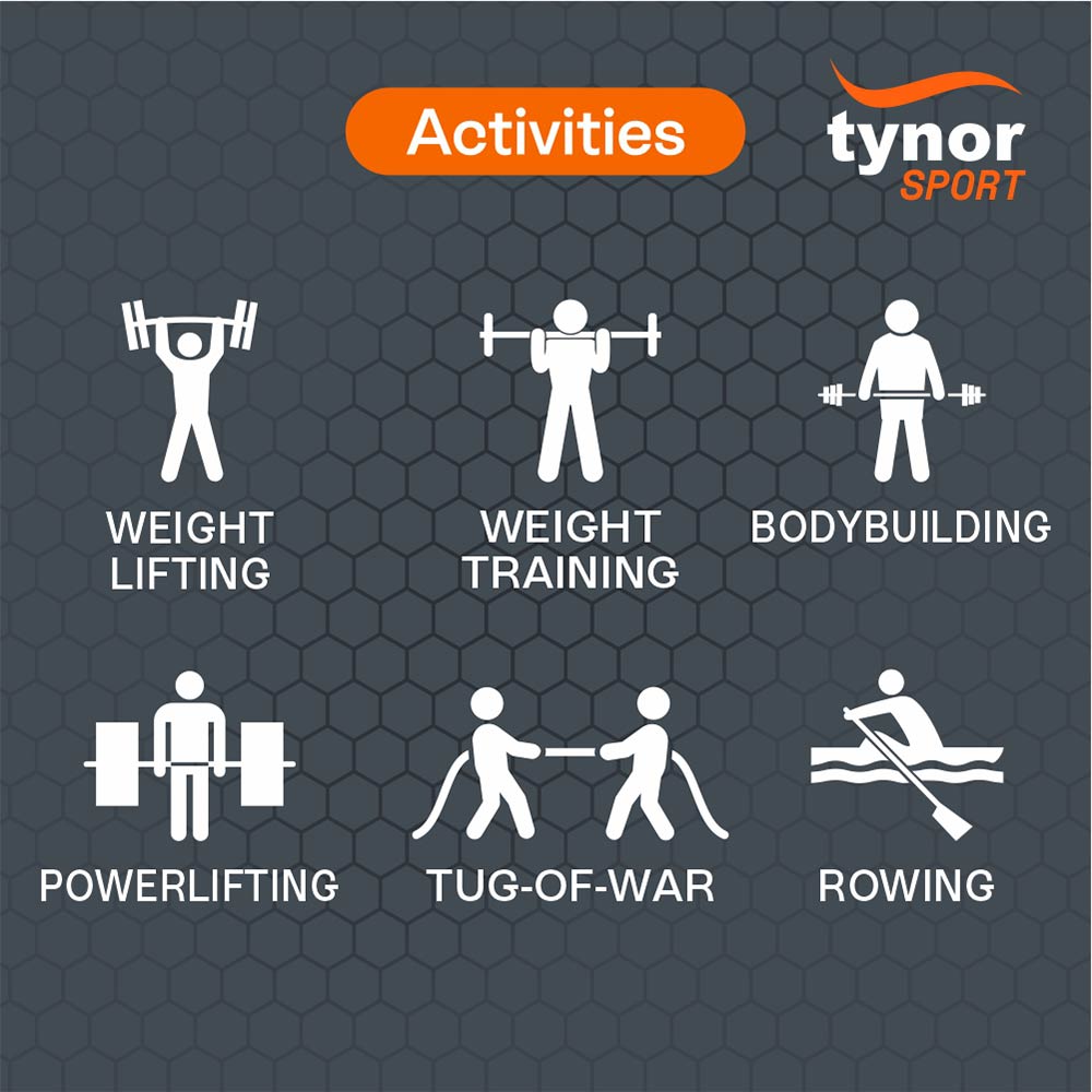 3 - Tynor Tynogrip Gym Gloves,  Black with Orange  XL 