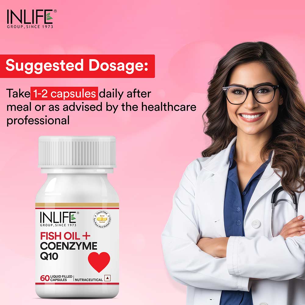 2 - INLIFE Fish Oil + CoQ10,  60 capsules 