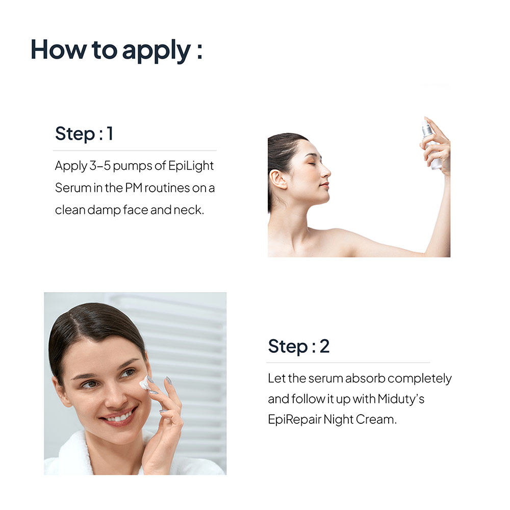 8 - Miduty EpiLight Night Serum,  30 ml  Skin Depigmenting & Resurfacing 