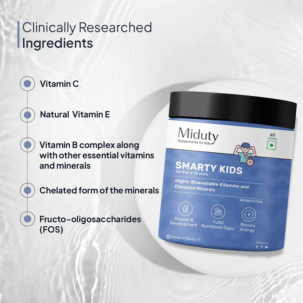 7 - Miduty Smarty Kids,  60 gummies  Unflavoured 