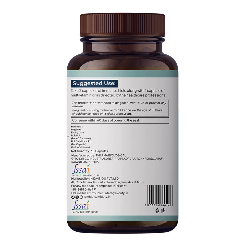6 - Miduty Immune Shield,  60 capsules 