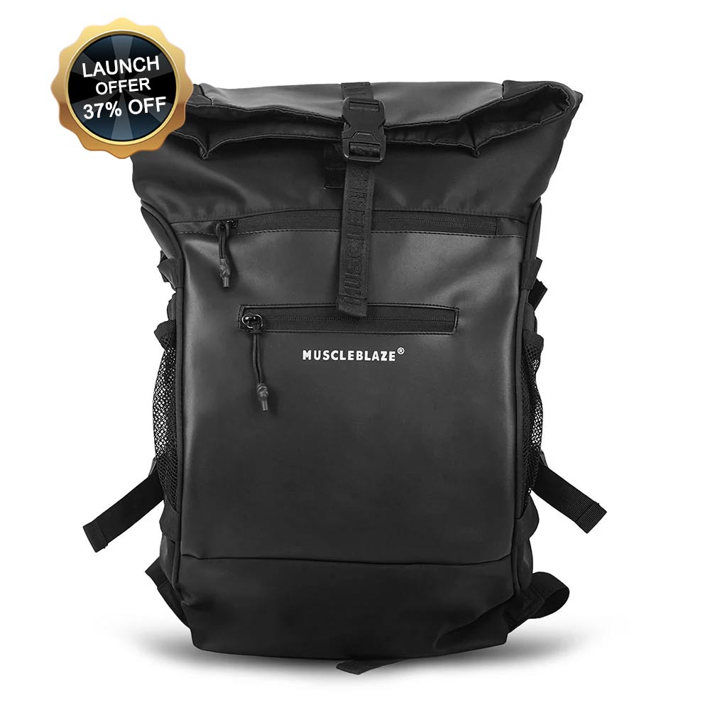 MuscleBlaze Pro Gym Backpack, Black 30 L
