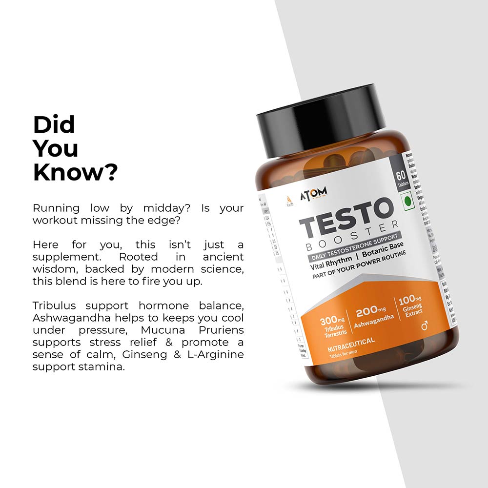 6 - AS-IT-IS Nutrition ATOM Testo Booster,  60 tablet(s)  Unflavoured 