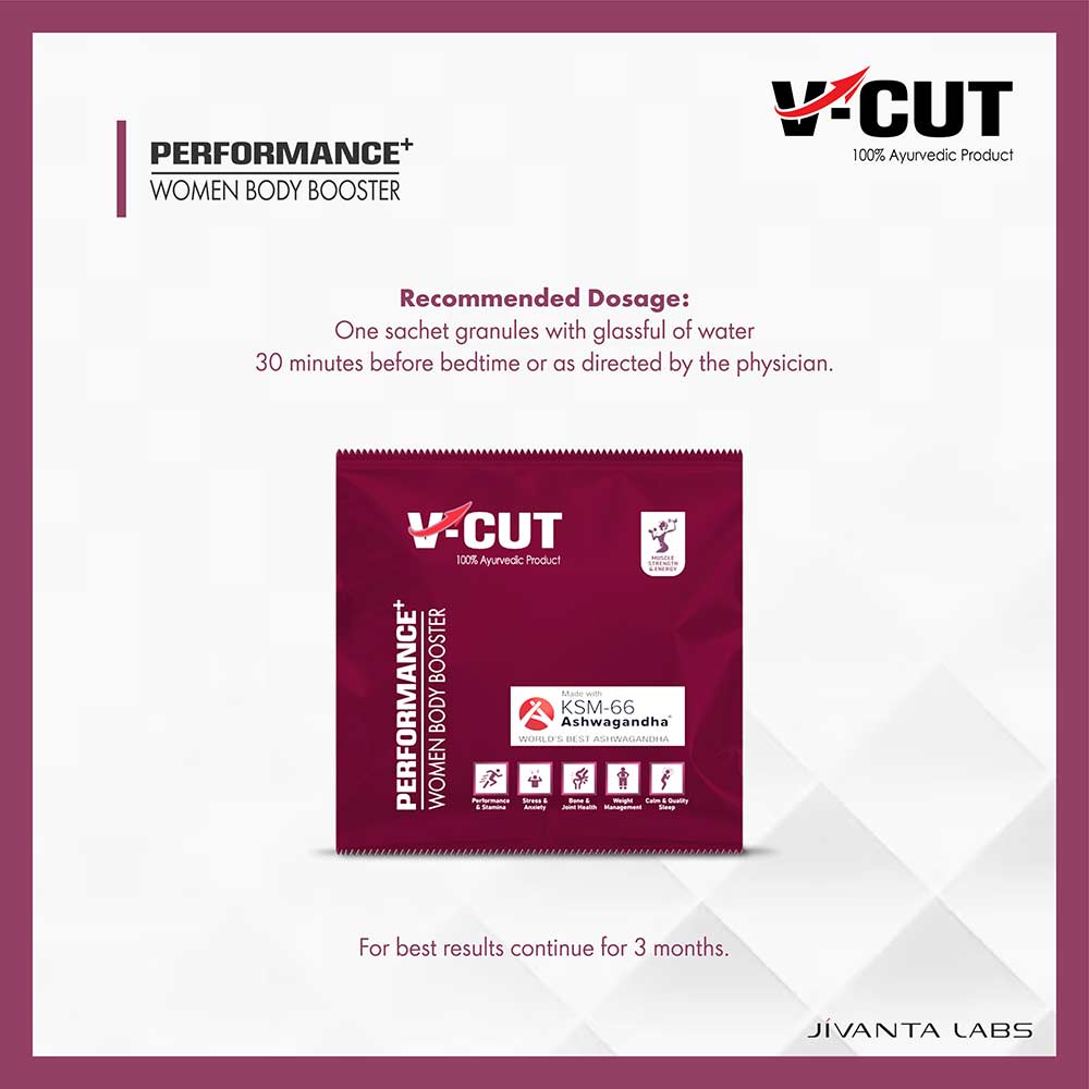 4 - V-Cut Performance+ Women Body Booster,  15 sachets/pack 