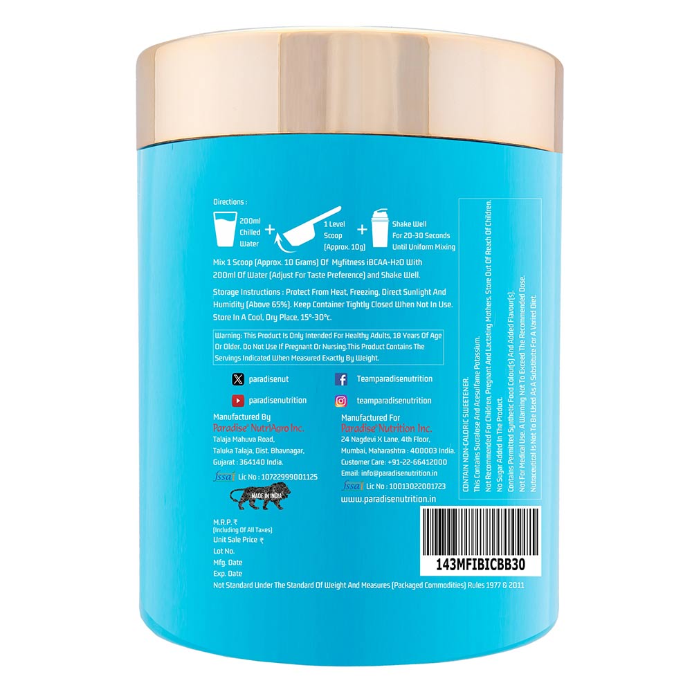 3 - Myfitness iBCAA-H2O,  0.66 lb  30 Servings  Icy Blackberry 