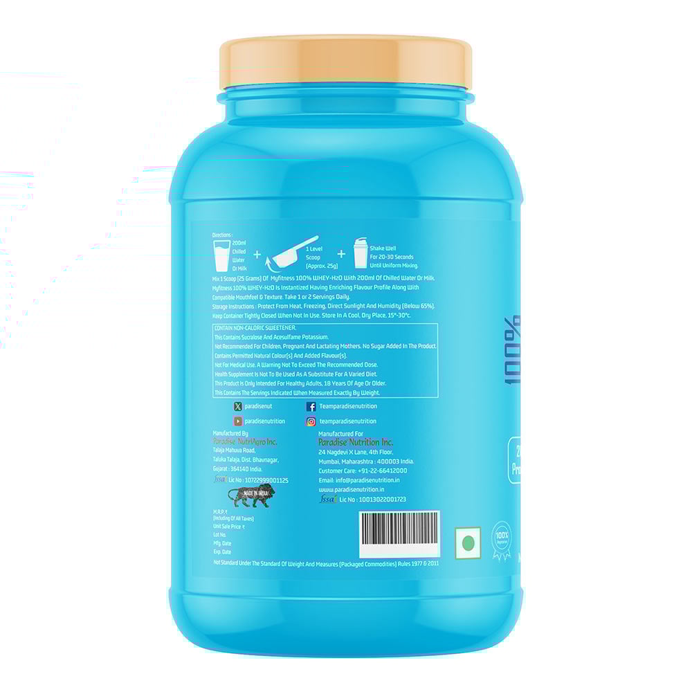 3 - Myfitness 100% WHEY-H2O Protein Isolate,  2.2 lb  Rich Chocolate 