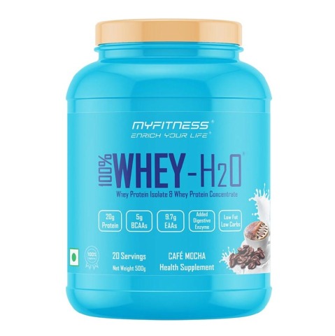 1 - Myfitness 100% WHEY-H2O Protein Isolate,  1.1 lb  Cafe Mocha 