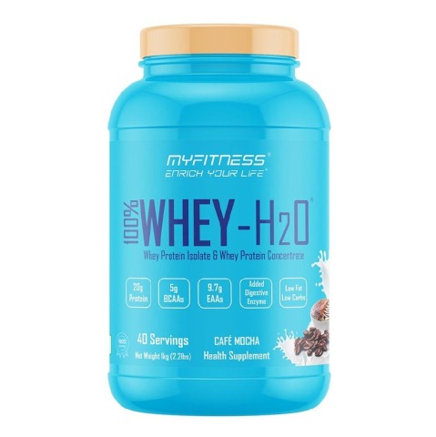 1 - Myfitness 100% WHEY-H2O Protein Isolate,  2.2 lb  Cafe Mocha 