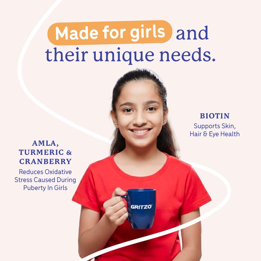 6 - Supermilk Gritzo Growth+ for Girl 10-12 Yrs,  800 g  Double Chocolate