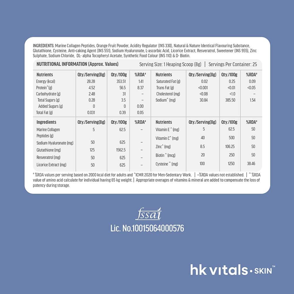 7 - HealthKart Collagen for Men,  Marine Collagen  400 g  Orange (Pack of 2)