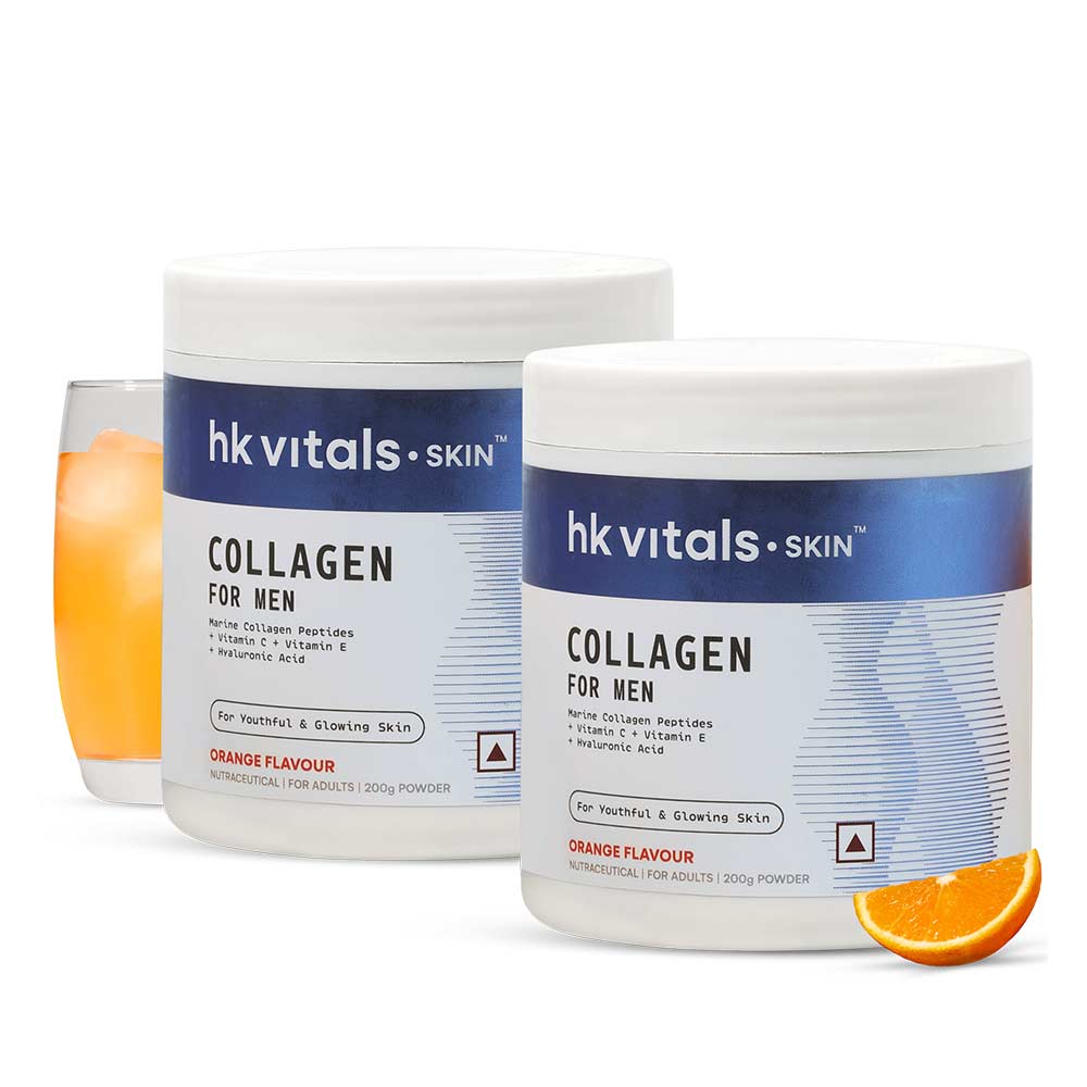 1 - HealthKart Collagen for Men,  Marine Collagen  400 g  Orange (Pack of 2) 