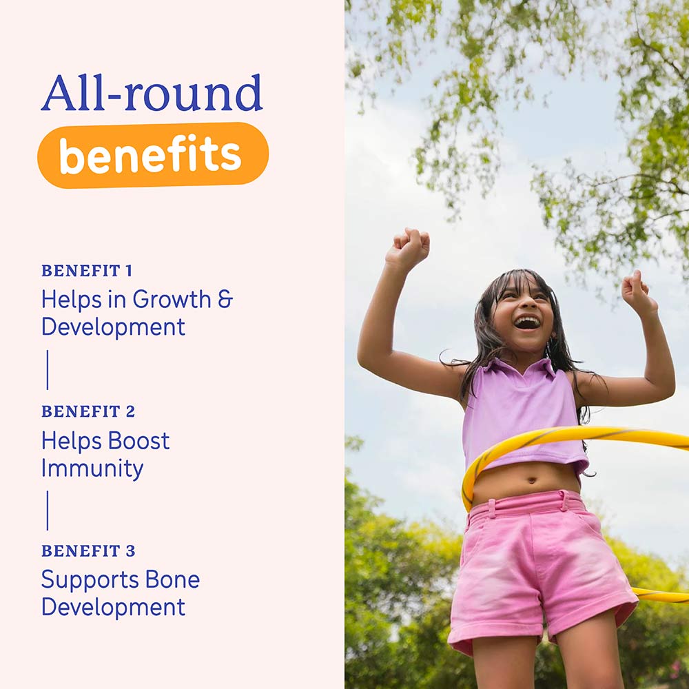 4 - Supermilk Gritzo Height+ Unsweetened for Girl 7 to 12 Years,  400 g  Creamy Vanilla