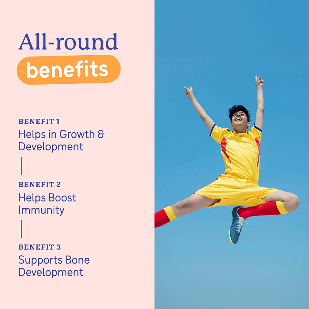 4 - Supermilk Gritzo Height+ for 13+ Yrs Boys Personalized Protein & Nutrition Drink Mix,  400 g  Double Chocolate