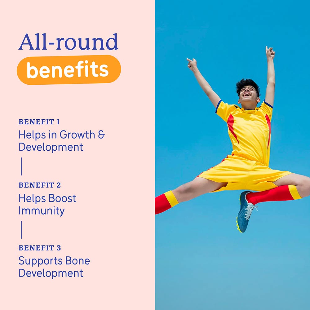 6 - Supermilk Gritzo Height+ Unsweetened for Boy 13+ Years,  400 g  Creamy Vanilla