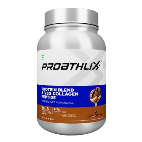 1 - Proathlix Protein Blend & Veg Collagen Peptide,  2 lb  Coffee 