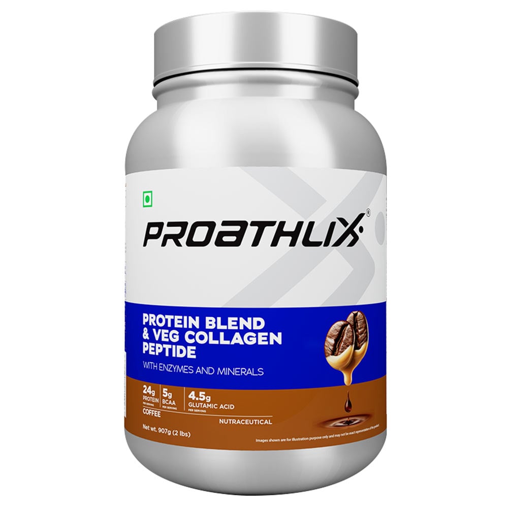 1 - Proathlix Protein Blend & Veg Collagen Peptide,  2 lb  Coffee 