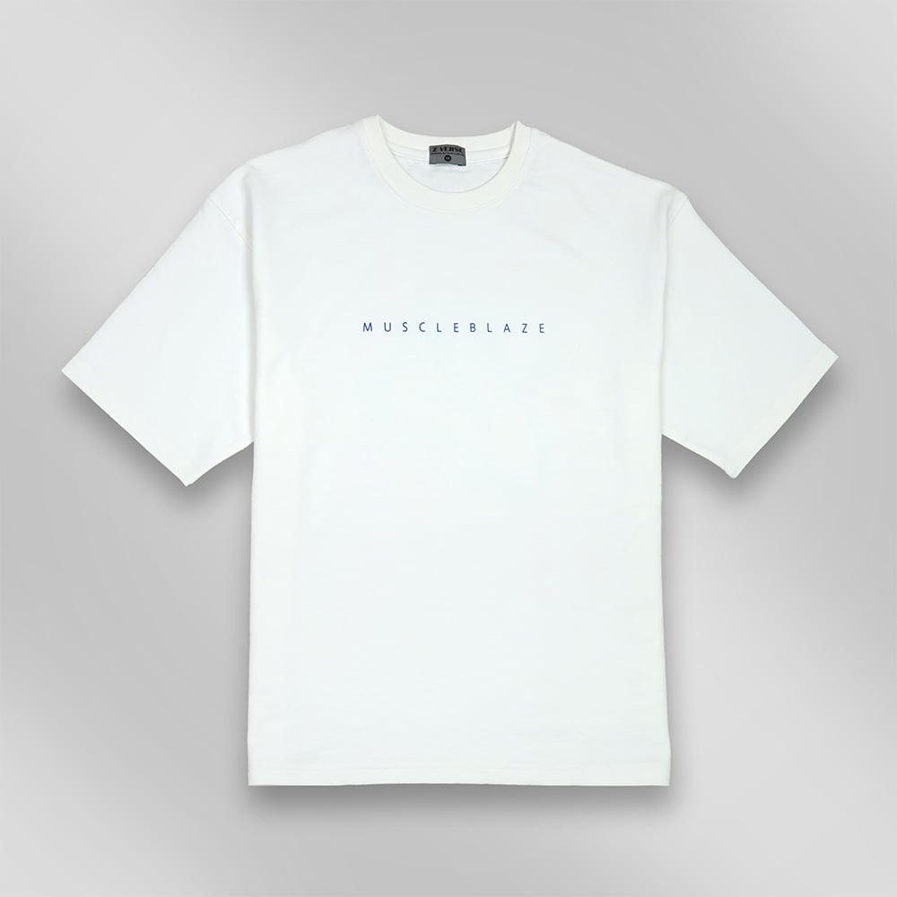 2 - MuscleBlaze Z Verse Oversized Solid T-Shirt,  X-Small  White