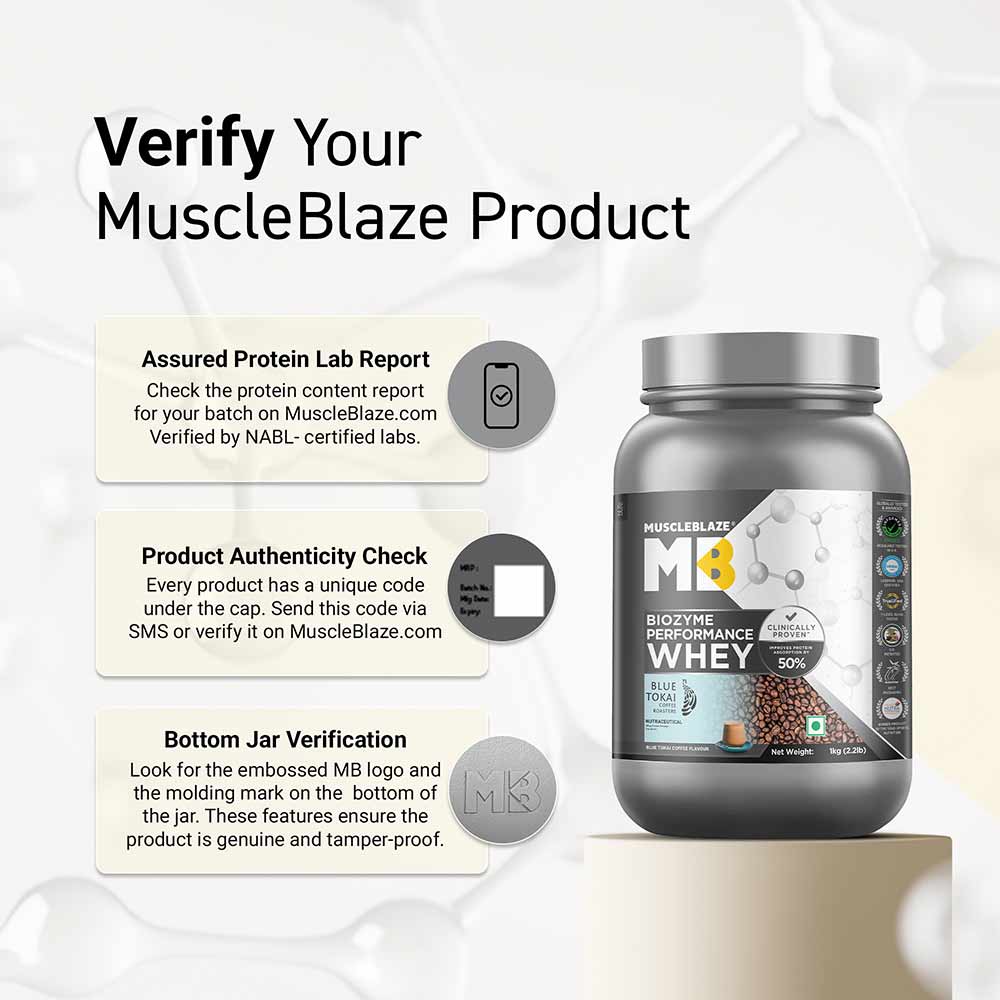 1 - MuscleBlaze Biozyme Performance Whey,  2.2 lb  Blue Tokai Coffee