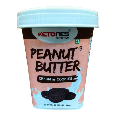 1 - Ketones Peanut Butter,  500 g  Cream & Cookies 