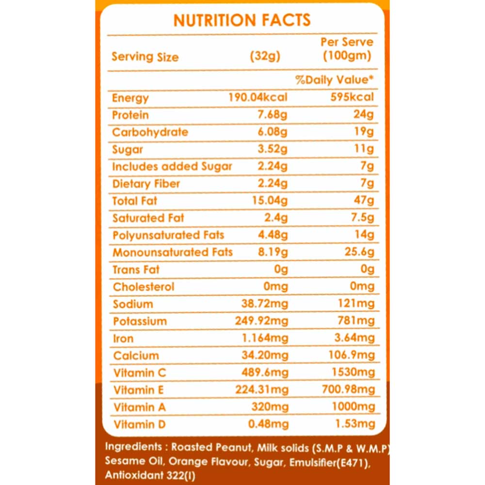 3 - Ketones Peanut Butter,  1 kg  Orange Crunchy 