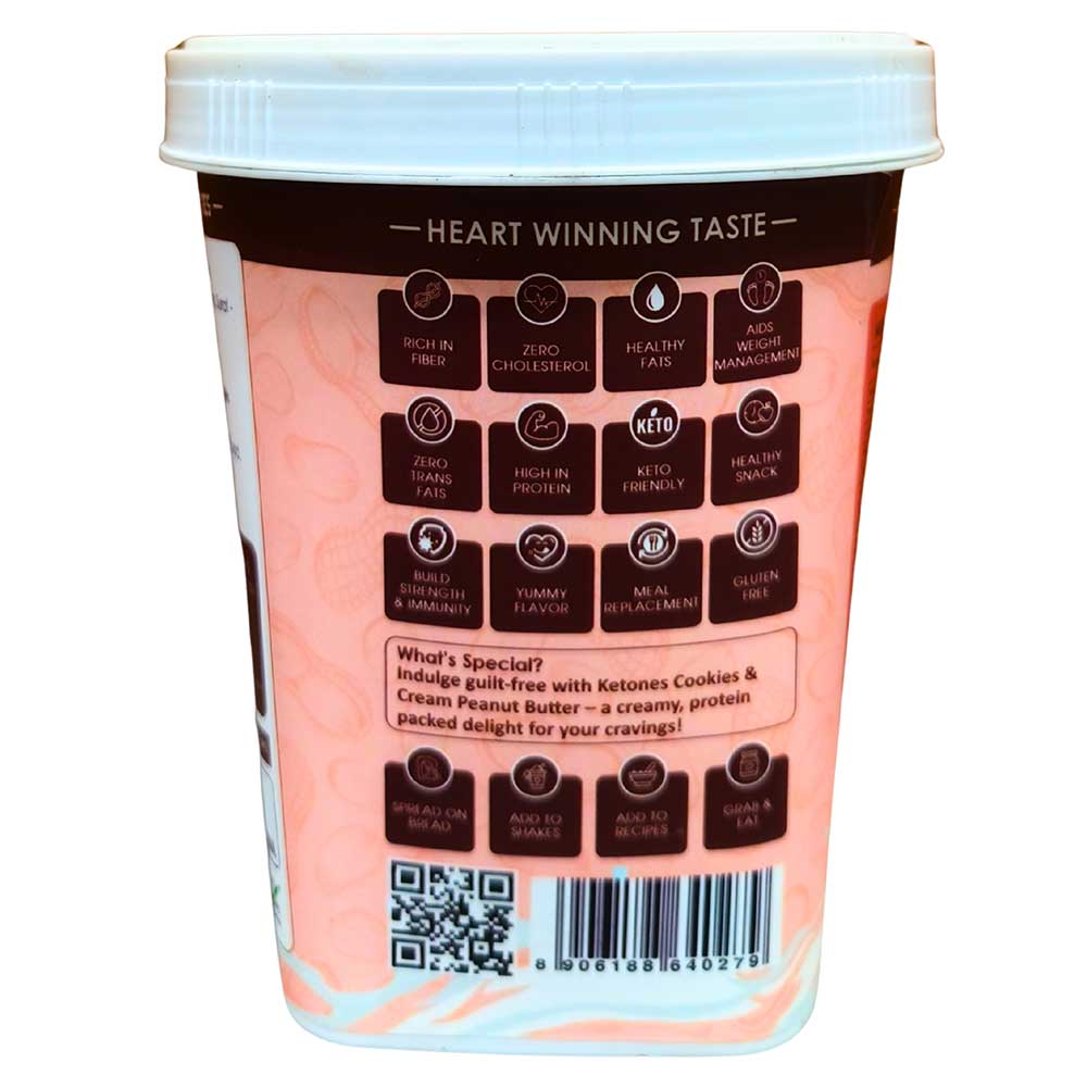 2 - Ketones Peanut Butter,  1 kg  Cream & Cookies 