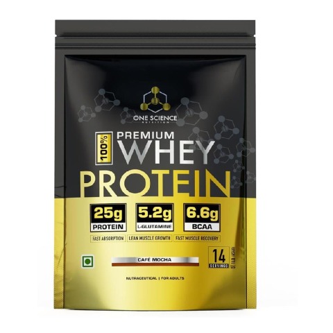1 - One Science 100% Premium Whey Protein,  1 lb  Cafe Mocha 