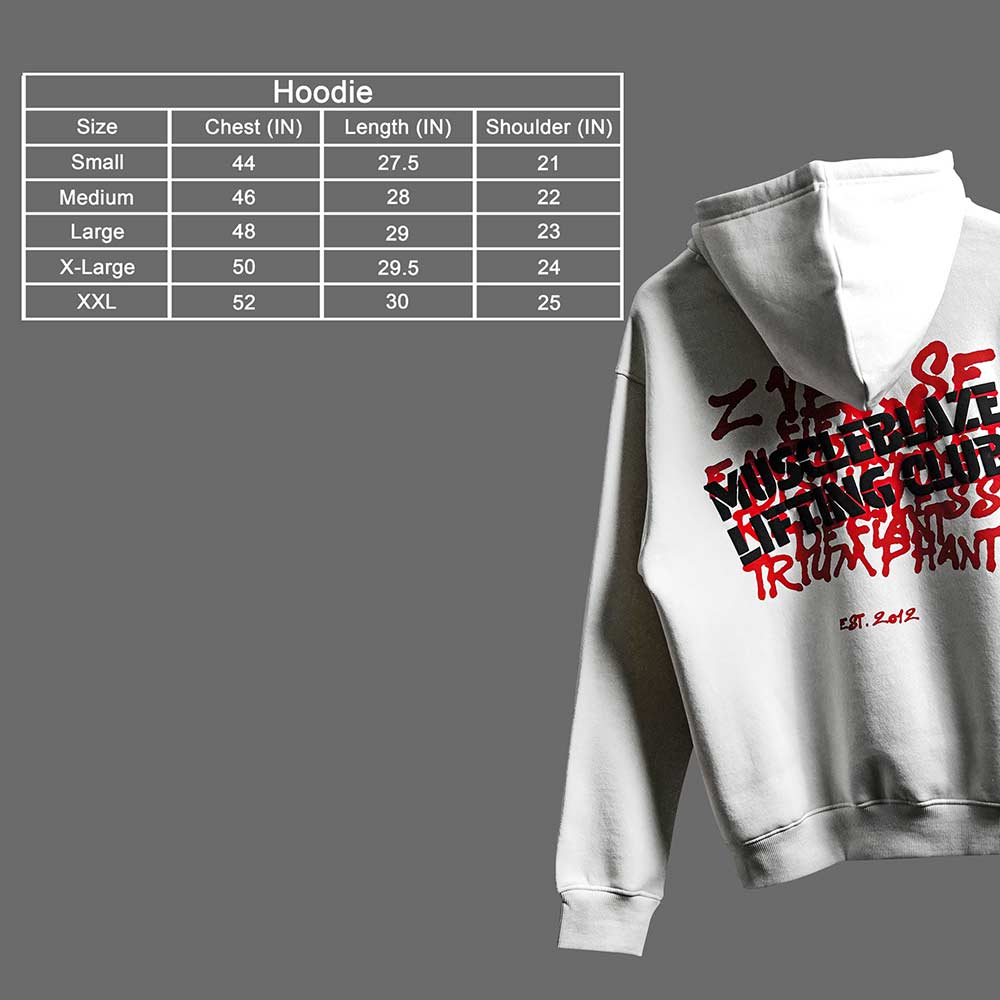 MuscleBlaze Z-League Hoodie,  Large  White