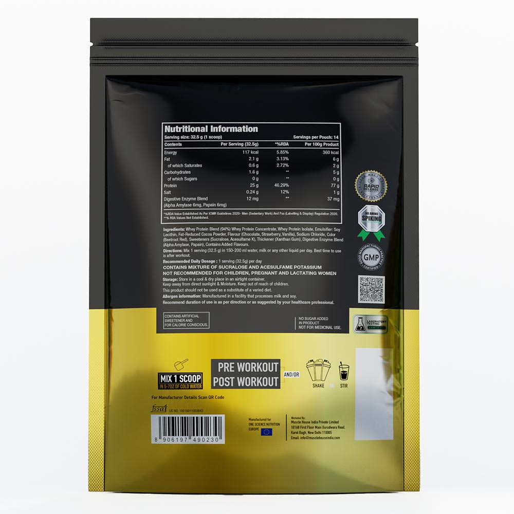 2 - One Science 100% Premium Whey Protein,  1 lb  Neapolitan Ice Cream 